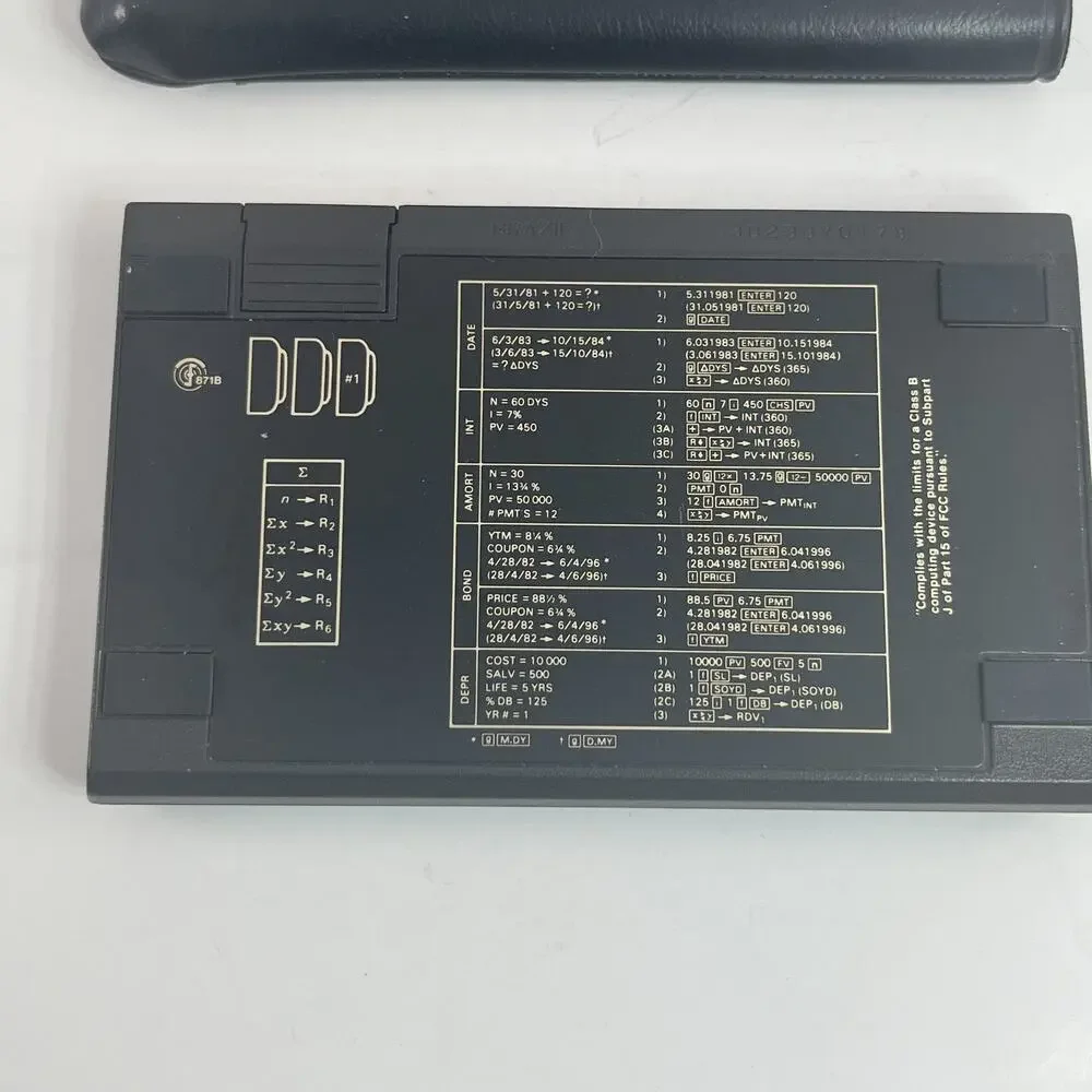 HP 12C Financial Calculator Unisex Black with Case